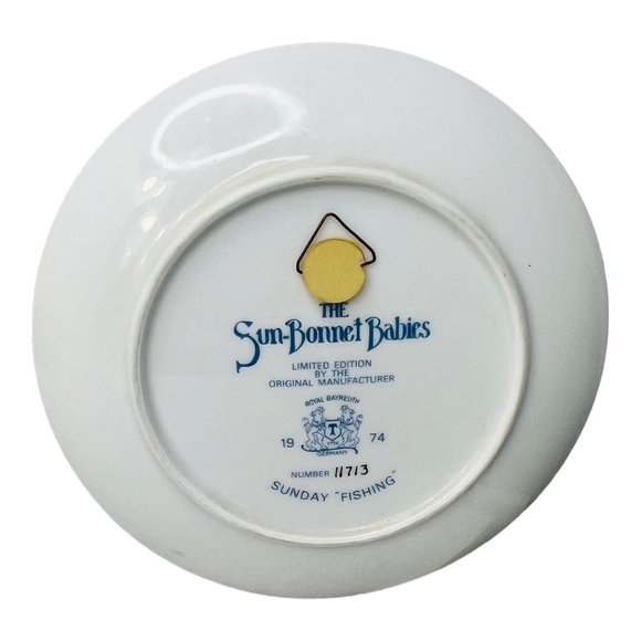 "The Sun-Bonnet Babies"  Plates Set of 7 Royal Bayreuth Vintage 1974 - Picture 16 of 16